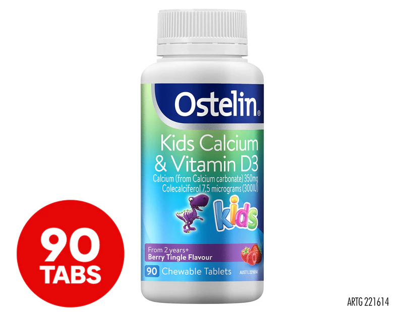 Ostelin Kids Vitamin D & Calcium Chewable Berry Tingle 90 Tabs
