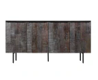 Aurea Mango Wood with 4 Door Sideboard-Carbon