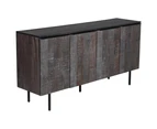 Aurea Mango Wood with 4 Door Sideboard-Carbon