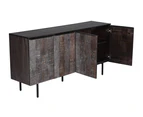 Aurea Mango Wood with 4 Door Sideboard-Carbon