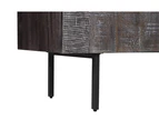 Aurea Mango Wood with 4 Door Sideboard-Carbon