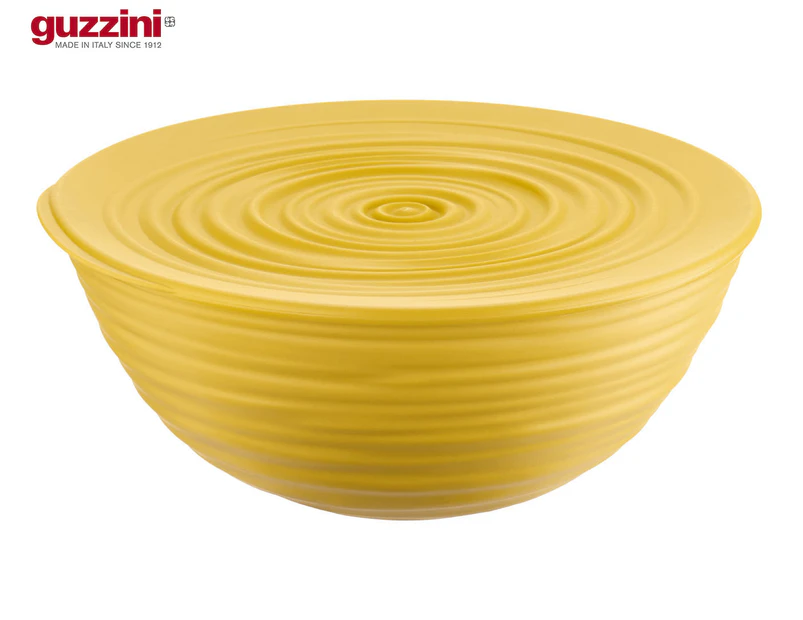 Guzzini Large Earth Bowl w/ Lid - Mustard Yellow