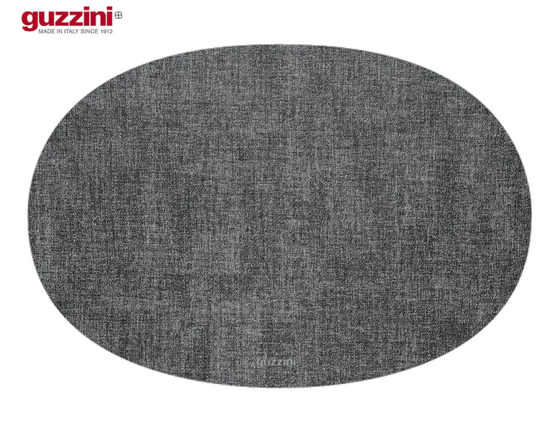Guzzini 48x33cm Oval Fabric Reversible Placemat - Grey