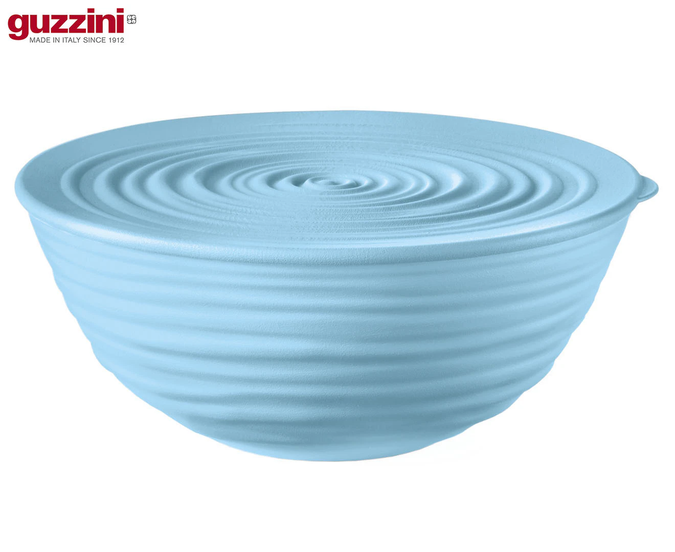 Guzzini Earth 18x7.6cm Round Serving Dish Dinnerware Bowl w/ Lid Powder Blue