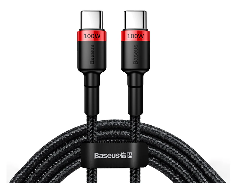 Baseus 100W USB C To USB Type C Cable USBC PD Fast Charger Cable-Black&Red