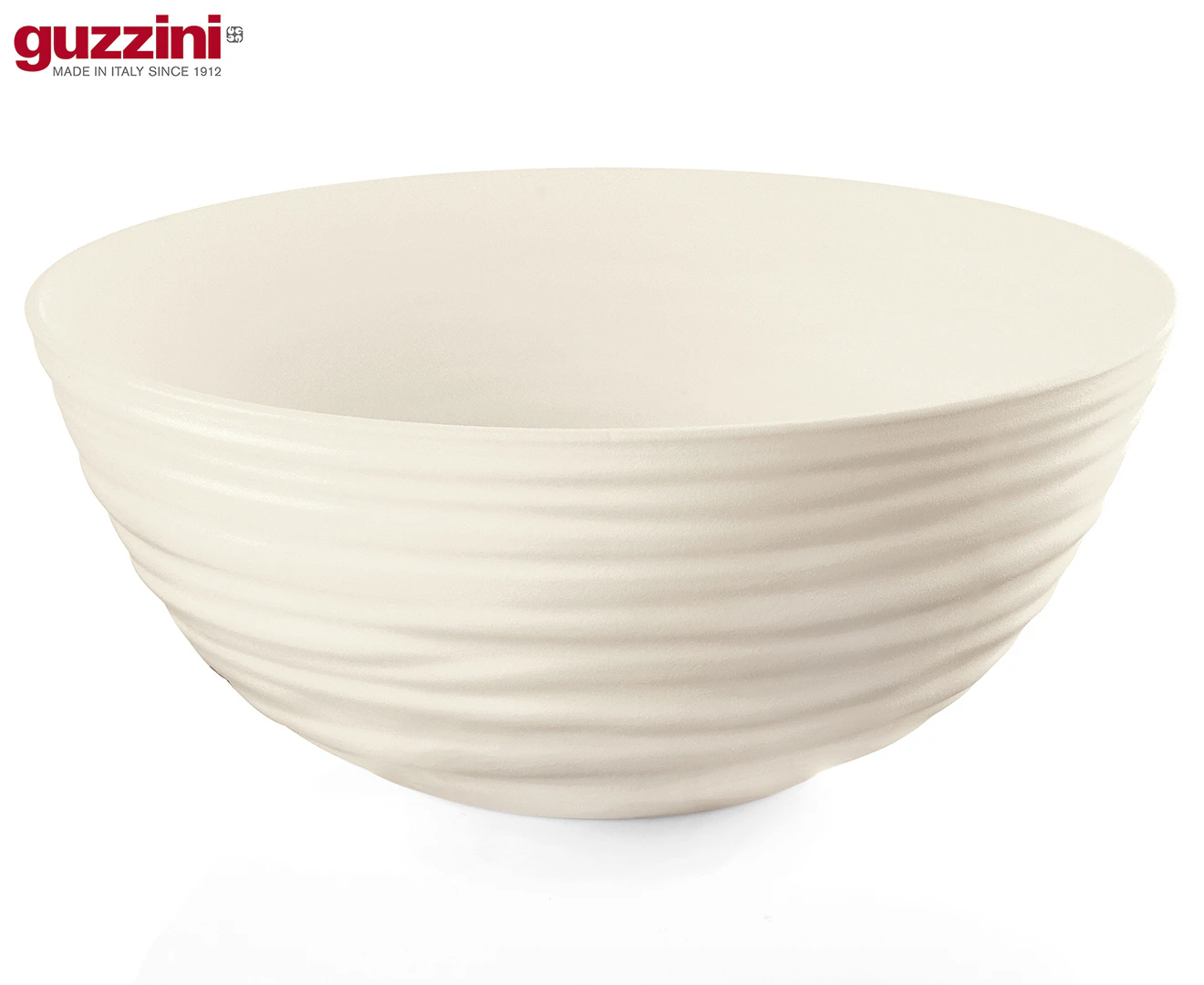 Guzzini Earth 25x10.5cm Round Serving Food/Dish Salad Dinnerware Bowl White