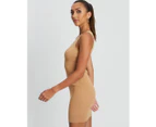 BWLDR Women's Bianca Knit Dress - Tan - Mini Dress