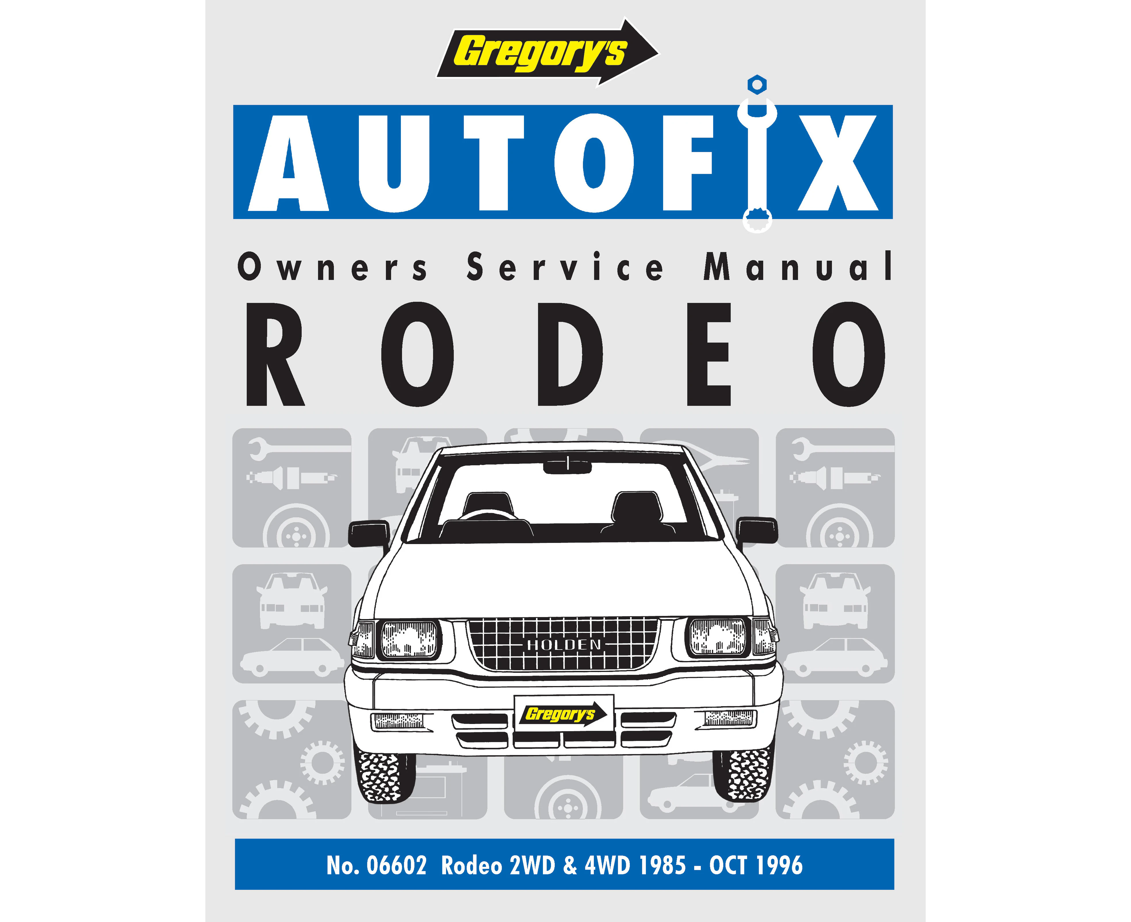 Holden Rodeo KB, TF 1985-1996 Repair Manual | Holden Rodeo  Service & Repair Workshop Manual