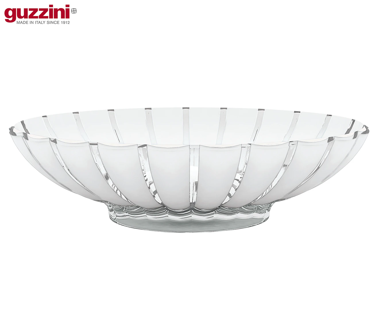 Guzzini Grace 37.5cm Centerpiece Fruit/Salad Plastic Bowl Meal Container Clear