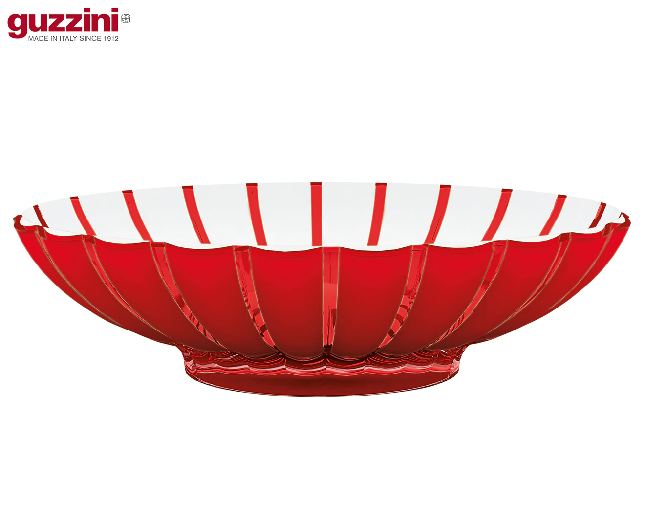 Guzzini Grace 37.5cm Centerpiece Fruit/Salad Plastic Bowl Meal Container Red