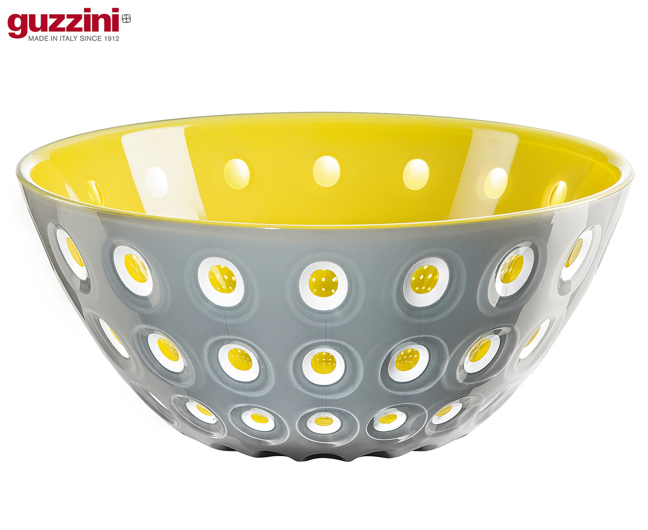 Guzzini Le Murrine Plastic 25cm Serving Bowl Food/Salad Container Grey/Yellow