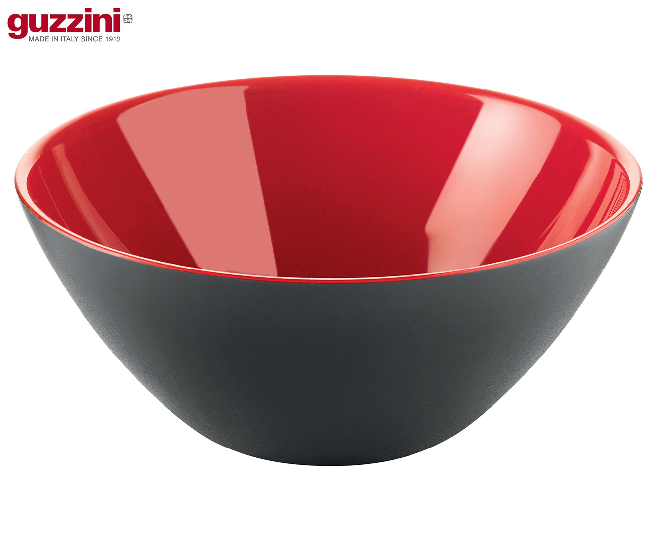 Guzzini My Fusion Plastic 20cm Serving Salad/Soup Bowl Food Container Black/Red