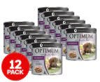 12 x Optimum Puppy Wet Dog Food Chicken & Rice 700g