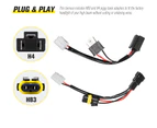 LIGHTFOX Dual Connector Plug & Play Smart Harness High Beam Driving Wiring kit