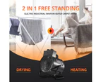 2 in 1 2000W Portable Electric Heater Industrial Fan Heater Freestanding Carpet Dryer with SAA Black
