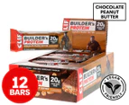 12 x CLIF Builders Protein Bars Chocolate Peanut Butter 68g