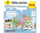 3d House Patterns Puzzle Build Kid Colouring Graffiti Paperboard Diy  Educational Toy 5