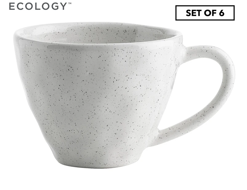 6 x Ecology Speckle Mugs 380mL - Milk