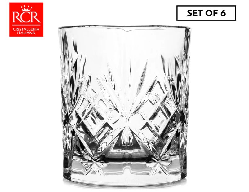 RCR Crystal 230mL Melodia 6-Piece Whisky Glass Set