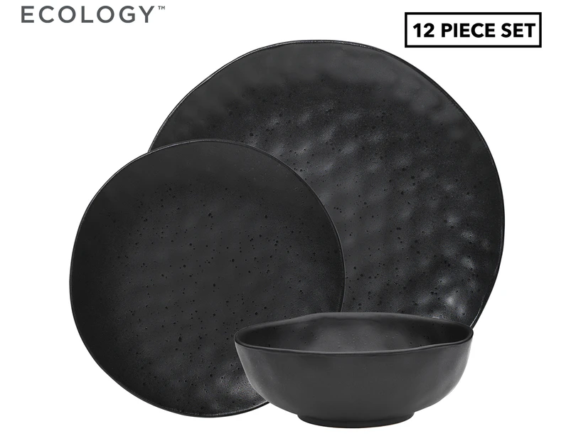 Ecology 12-Piece Speckle Dinner Set - Ebony