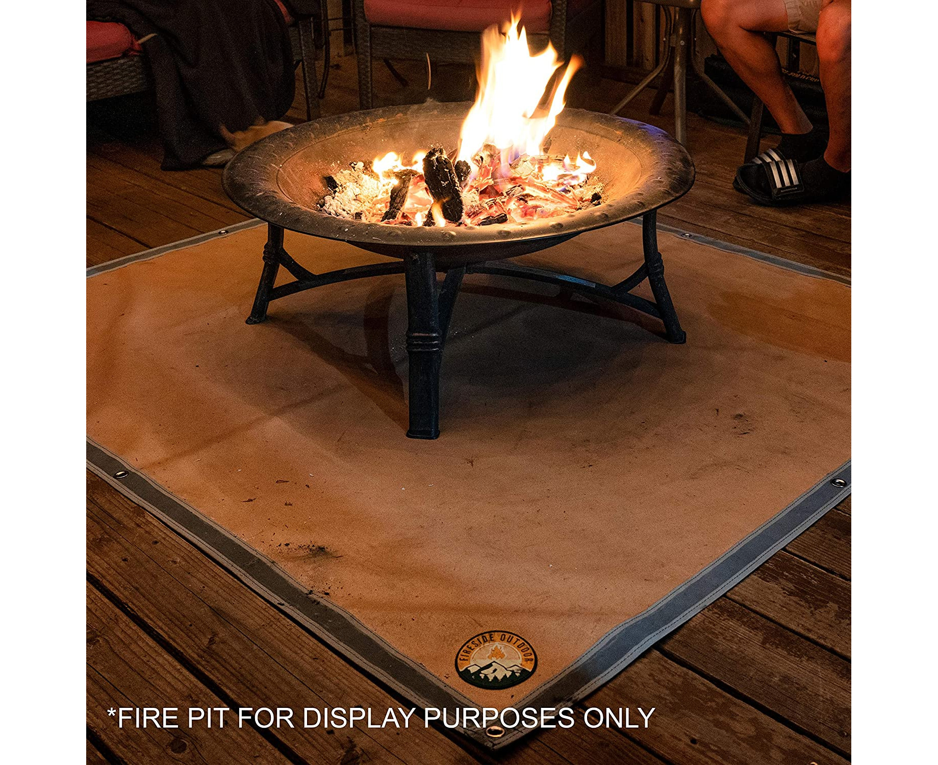 Under Grill Mat|Fire Pit Mat|Fireproof Pad Protective Deck Wood Patio Mat Grass Charcoal Grill Fire Pit Bonfires Lawn CampingGround|Indoor Ember Mat|Visible at Night|Campsite from Popping|36Inch Round 