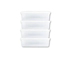 Home Master 4PCE Storage Containers Stackable Lightweight Easy Open Lid 2.5L