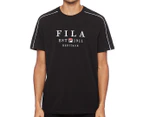 Fila Unisex Premium Heritage Tee / T-Shirt / Tshirt - Black