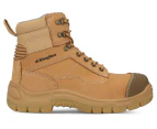 KingGee Men's Phoenix 6Z Side Zip Nubuck Work Boots - Wheat