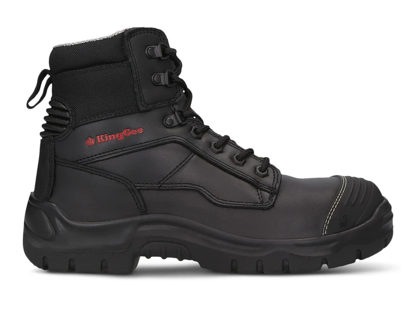KingGee Men's Phoenix 6Z Side Zip Work Boots - Black