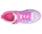 Skechers Girls' Twinkle Toes Sparkle Light-Up Mini Blooms Sneakers - White/Multi