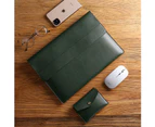 WIWU Laptop Sleeve For 11/13/14/15 inch MacBook Notebook Computer Water Repellent Bag with Small Case-Dark Green