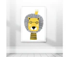 King of the Jungle Lion Wall Art - 12” x 16”