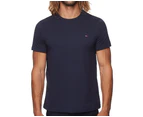 Tommy Hilfiger Men's Relaxed Fit Flag Crew Tee / T-Shirt / Tshirt - Dark Navy