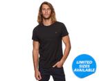 Tommy Hilfiger Men's Relaxed Fit Flag Crew Tee / T-Shirt / Tshirt - Black