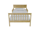 Julian Solid Pine Timber King Single Kids Bed Frame - Natural - Natural
