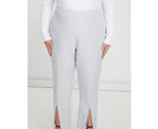 WILLA Women's Spring Pintuck Pants - Dove Grey - Skinny Pant