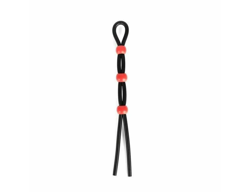 Adjustable Silicone Rings Cock Ties Time Delay Erection Penis Ring Men - Triple Red Clip