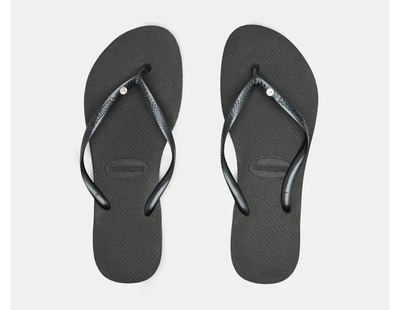 Havaianas Women s Slim Crystal Thongs Black Catch