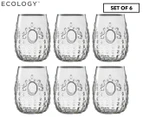 Set of 6 Ecology 490mL Marie Stemless Wine Glasses