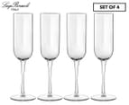 Set of 4 Luigi Bormioli 210mL Jazz Champagne Flute Glasses 1