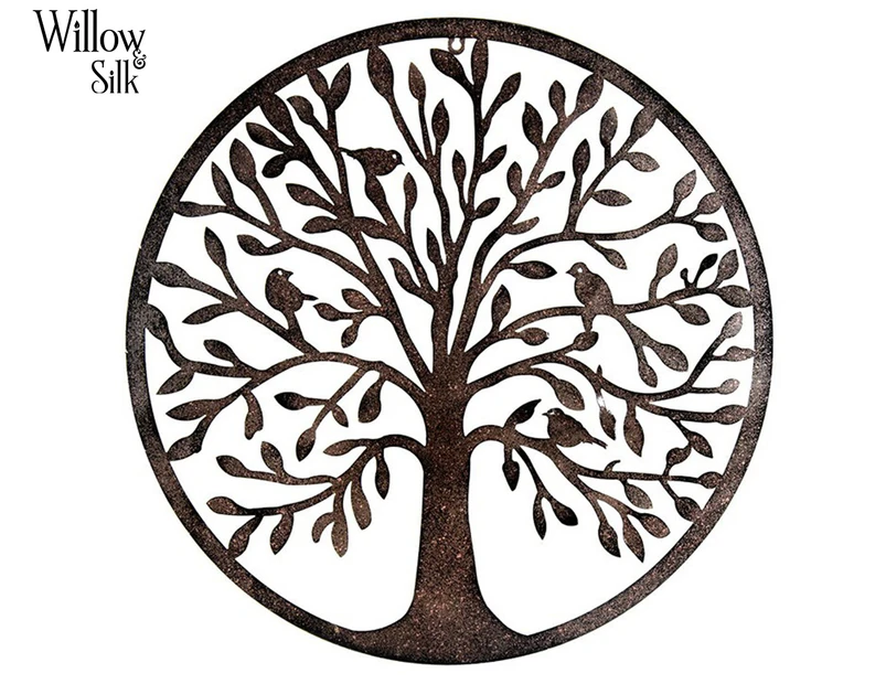 Willow & Silk 61.5cm Laser-Cut Tree of Life Wall Art - Dark Brown