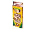 Crayola 24 Pack Colours of the World Pencils - Multi