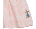 Peter Rabbit Baby Check Flannel Dress - Pink