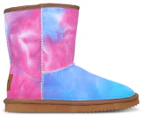 Emu Ridge Australia Women's Sophie Lo Fun Ugg Boots - Pink/Blue Tie Dye