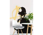 Jess Art Decoration 3D Banksy Rude Cop Black White Wall Mural Wallpaper Zy D73