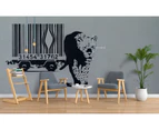 Jess Art Decoration 3D Banksy Barcode Leopard Black White Wall Mural Wallpaper Zy D6