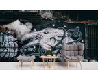 Jess Art Decoration 3D Black White Graffiti Art Animal Eagle Wall Mural Wallpaper Zy D72