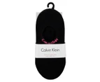 Calvin Klein Women's EU Size 37-41 Cotton Liner Sockettes 6-Pack - Black