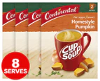 4 x 2pk Continental Cup A Soup Homestyle Pumpkin 61g