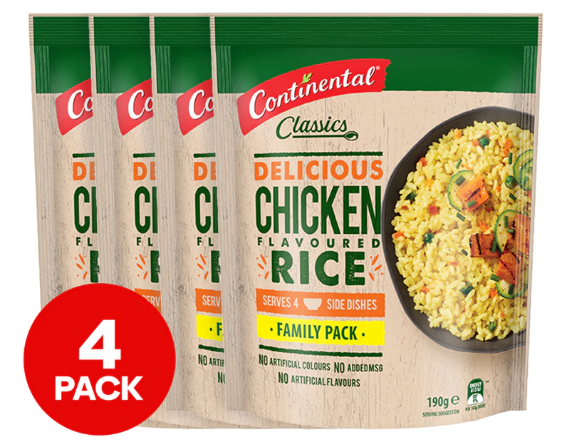 4 x Continental Classics Rice Chicken Family Pack 190g